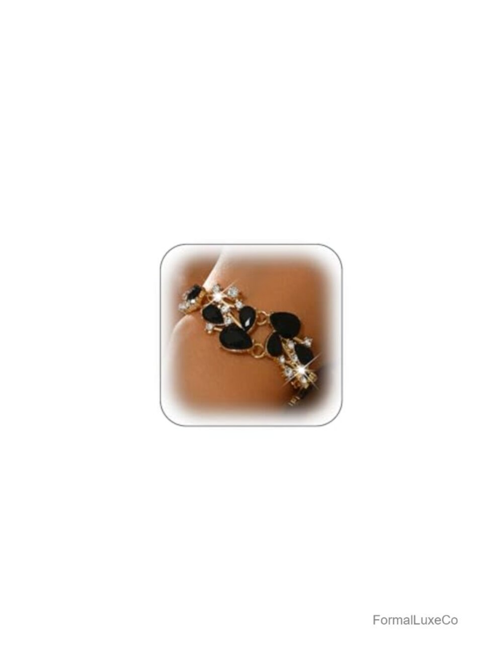 Red Rhinestone Bracelet Alloy Metal Prom Bridal Jewelry for Women